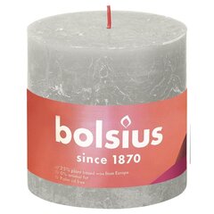 Bolsius cilindriskas sveces Shine, 3 gab., 100x100 mm, smilšpelēkas cena un informācija | Sveces un svečturi | 220.lv