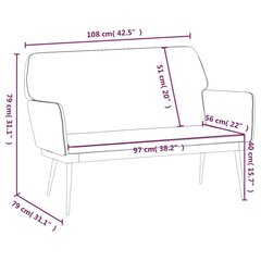 sols, 108x79x79 cm, dzeltens samts cena un informācija | Apavu skapji, apavu plaukti, priekšnama soliņi | 220.lv