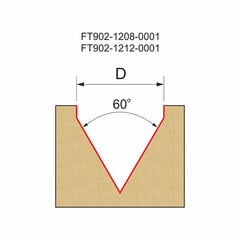 GLOBUS Фреза для гравировки/фаски 60° D12,7 S12 мм / PREMIUM цена и информация | Фрезы | 220.lv