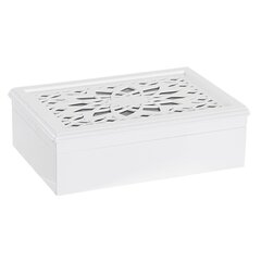 Чехол для часов DKD Home Decor 29 x 20 x 9 cm Стеклянный Белый Деревянный MDF цена и информация | Детали интерьера | 220.lv