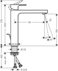 Смеситель для умывальника Hansgrohe Vernis Shape 190, 71562670, черный матовый цена и информация | Смесители | 220.lv