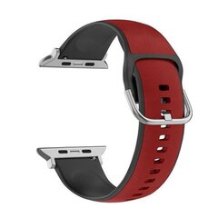 Beline pasek Apple Watch Silico Leather 42|44|45|49mm czerwono-czarny |red-black box цена и информация | Аксессуары для смарт-часов и браслетов | 220.lv