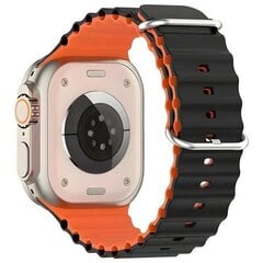 Beline pasek Apple Watch Silicone Waves 38|40|41mm czarno-pomarańczowy |black-orange box цена и информация | Аксессуары для смарт-часов и браслетов | 220.lv