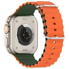 Beline pasek Apple Watch Silicone Waves 38|40|41mm zielono-pomarańczowy |green-orange box цена и информация | Аксессуары для смарт-часов и браслетов | 220.lv