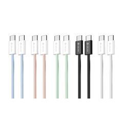 Devia cable Smart EC325 PD USB-C - USB-C 1,0 m 60W 3A pink цена и информация | Кабели для телефонов | 220.lv