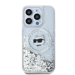 Karl Lagerfeld KLHMP13XLGCHSGH iPhone 13 Pro Max 6.7" hardcase transparent Liquid Glitter Choupette Head Magsafe цена и информация | Чехлы для телефонов | 220.lv