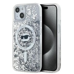 Karl Lagerfeld KLHMP15SLGCHSGH iPhone 15 | 14 | 13 6.1" hardcase transparent Liquid Glitter Choupette Head Magsafe цена и информация | Чехлы для телефонов | 220.lv