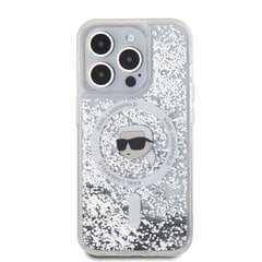 Karl Lagerfeld KLHMP15XLGKISGH iPhone 15 Pro Max 6.7" hardcase transparent Liquid Glitter Karl Head Magsafe цена и информация | Чехлы для телефонов | 220.lv