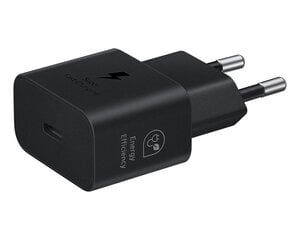 EP-T2510EBE + EP-DN980BBE Samsung USB-C 25W Travel Charger + USB-C Data Cable Black (OOB Bulk) цена и информация | Зарядные устройства для телефонов | 220.lv