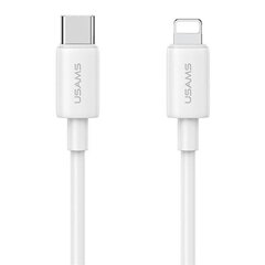 USAMS Ład. siec. 1xUSB-C T65 PD20W PD Fast Charging US-CC226 + kabel USB-C|Lightning US-SJ712 30W biały|white Yi Series OYXLTZ02 цена и информация | Зарядные устройства для телефонов | 220.lv