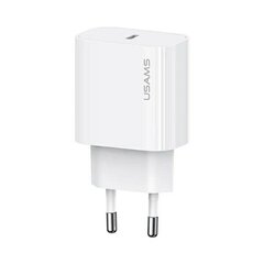 USAMS Ład. siec. 1xUSB-C T65 PD20W PD Fast Charging US-CC226 + kabel USB-C|USB-C US-SJ711 60W biały|white Yi Series OYXLTZ01 цена и информация | Зарядные устройства для телефонов | 220.lv