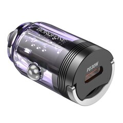 Borofone Car charger BZ29 Ray - Type C - PD 30W 3A transparent-purple цена и информация | Зарядные устройства для телефонов | 220.lv