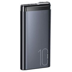 USAMS Powerbank PB55 10000mAh 2xUSB wyświetlacz LED szary|grey 10KCD14801 (US-CD148) aluminium цена и информация | Зарядные устройства Power bank | 220.lv