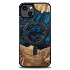 Wood and Resin Case for iPhone 14 MagSafe Bewood Unique Neptune - Navy and Black цена и информация | Чехлы для телефонов | 220.lv