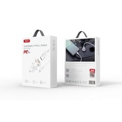 XO car charger CC56 PD 30W QC 1x USB 1x USB-C white + USB - USB-C cable цена и информация | Зарядные устройства для телефонов | 220.lv