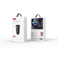 XO car charger CC56 PD 30W QC 1x USB 1x USB-C black цена и информация | Зарядные устройства для телефонов | 220.lv