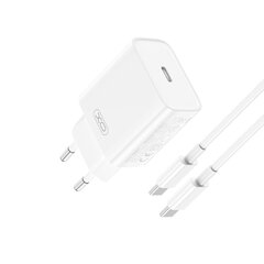 XO wall charger CE15 PD 20W 1x USB-C white + USB-C - USB-C cable цена и информация | Зарядные устройства для телефонов | 220.lv