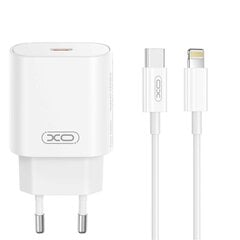 XO wall charger CE25 PD 25W 1x USB-C white + cable USB-C - Lightning цена и информация | Зарядные устройства для телефонов | 220.lv