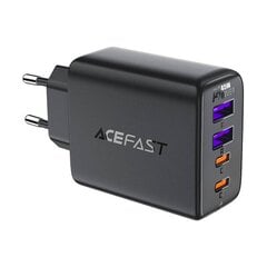 Wall charger Acefast A61 GaN 2xUSB-A, 2xUSB-C PD45W EU (black) цена и информация | Зарядные устройства для телефонов | 220.lv