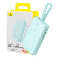 Powerbank Baseus Magnetic Mini 10000mAh 20W MagSafe (mint) цена и информация | Зарядные устройства Power bank | 220.lv