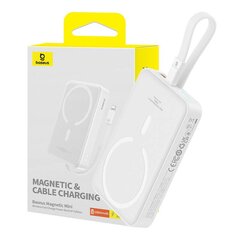 Powerbank Baseus Magnetic Mini 10000mAh 20W MagSafe (white) цена и информация | Зарядные устройства Power bank | 220.lv