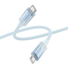 Borofone Cable BU44 Sincero - Type C to Type C - 60W 3A 1,2 metres blue цена и информация | Кабели для телефонов | 220.lv