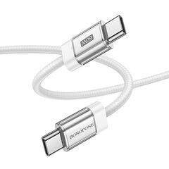 Borofone Cable BU48 Hero - Type C to Type C - 60W 3A 1,2 metres white цена и информация | Кабели для телефонов | 220.lv