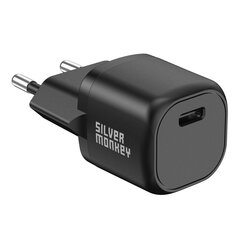 Silver Monkey Mini USB-C 20W PD wall charger - black цена и информация | Зарядные устройства для телефонов | 220.lv