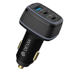 Devia car charger Extreme 115W 2x USB-C 1x USB black цена и информация | Зарядные устройства для телефонов | 220.lv