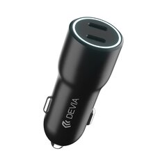 Devia car charger Smart PD 2x USB-C 40W black цена и информация | Зарядные устройства для телефонов | 220.lv