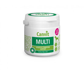 Canvit Multi N100 vitamīnu tabletes suņiem, 100 g cena un informācija | Vitamīni, uztura bagātinātāji, pretparazītu līdzekļi suņiem | 220.lv