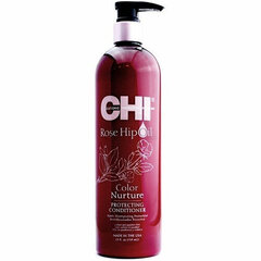 Kondicionieris krāsotiem matiem CHI Rose Hip OIL Conditioner, 739 ml cena un informācija | Matu kondicionieri, balzāmi | 220.lv