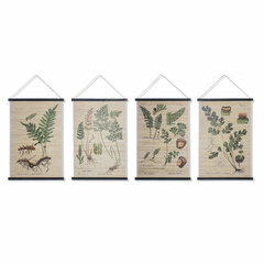 Canvas DKD Home Decor Ziedi 60 x 2 x 90 cm Cottage (4 gb.) cena un informācija | Gleznas | 220.lv