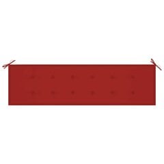 Подушка для садовой скамейки, красная, 180x50x4см цена и информация | Подушки, наволочки, чехлы | 220.lv