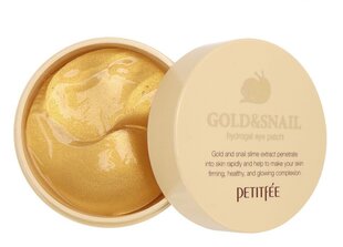 Acu spilventiņi Petitfee Gold &amp; Snail Hydrogel Eye Patch, 60 gab. cena un informācija | Sejas maskas, acu maskas | 220.lv