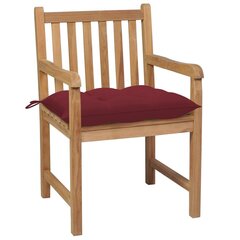 Dārza krēsli , 8 gab., vīnsarkani matrači, brūni cena un informācija | Dārza krēsli | 220.lv