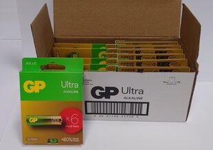 Baterijas GP Ultra alkaline AA / LR6 1.5V 72 gab. cena un informācija | Baterijas | 220.lv