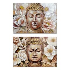 Glezna DKD Home Decor Buda Austrumniecisks (2 gb.) (100 x 3 x 70 cm) cena un informācija | Gleznas | 220.lv