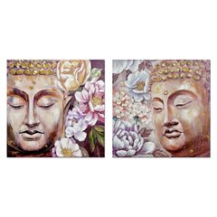 Glezna DKD Home Decor Buda 80 x 3 x 80 cm (2 gb.) cena un informācija | Gleznas | 220.lv