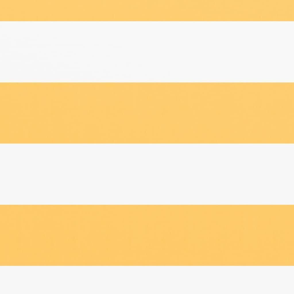 balkona aizslietnis, 120x500 cm, balts un dzeltens audums cena un informācija | Saulessargi, markīzes un statīvi | 220.lv
