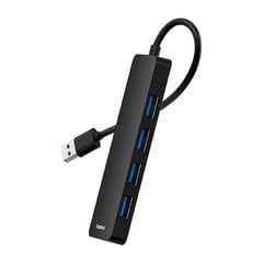 4in1 Hub Baseus  UltraJoy Lite USB-A to USB 3.0 15 cm(black) цена и информация | Адаптеры и USB разветвители | 220.lv