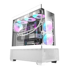 Computer case  Darkflash DS900 AIR (white) + 7 ARGB Fans цена и информация | Корпуса | 220.lv