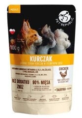 Pet Republic Adult ar vistu, 100 g cena un informācija | Konservi kaķiem | 220.lv