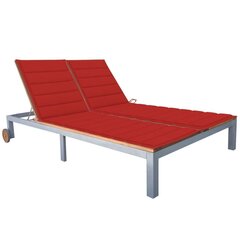 Divvietīgs sauļošanās zvilnis ar matraci cena un informācija | Sauļošanās krēsli | 220.lv