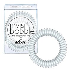 Plāna spirālveida matu gumija Invisibobble Slim, Crystal Clear, 3 gab cena un informācija | Matu aksesuāri | 220.lv