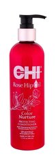 Matu kondicionieris ar keratīnu un rožu eļļu CHI Rose Hip Oil Color Nurture Protecting ,340 ml cena un informācija | Matu kondicionieri, balzāmi | 220.lv