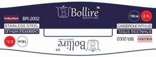 Кастрюля с крышкой Bollire, 2,1 л цена и информация | Bollire Кухонные товары, товары для домашнего хозяйства | 220.lv
