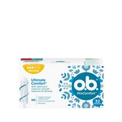 Tamponi O.B. Pro Comfort Normal 32 gab. cena un informācija | Tamponi, higiēniskās paketes, ieliktnīši | 220.lv