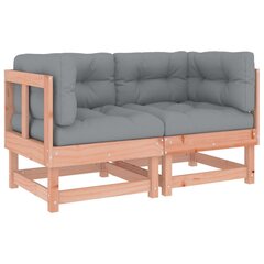 2 daļu stūra dīvānu komplekts ar matračiem , brūns/pelēks cena un informācija | Dārza krēsli | 220.lv