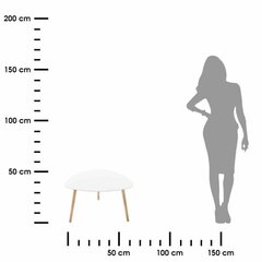 3 Mileo kafijas galdiņu komplekts Balta, lakota MDF galda virsma, dabīgā koka kājas, moderns un oriģināls dizains cena un informācija | Žurnālgaldiņi | 220.lv